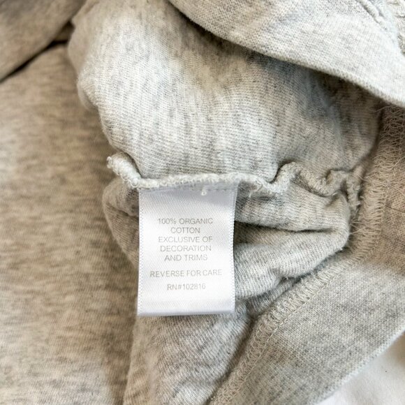 Garnet Hill Gray Waffle Knit Organic Cotton Pullover Sweater Top Size Large - Picture 5 of 5